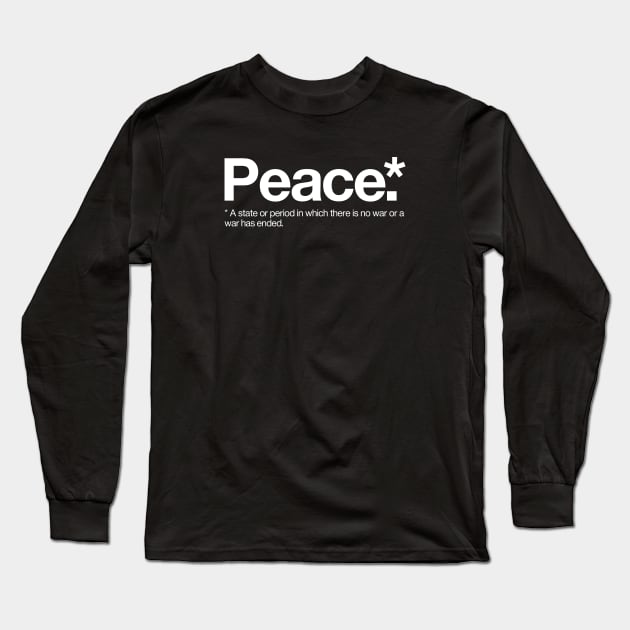 Peace Definition Long Sleeve T-Shirt by Positive Lifestyle Online